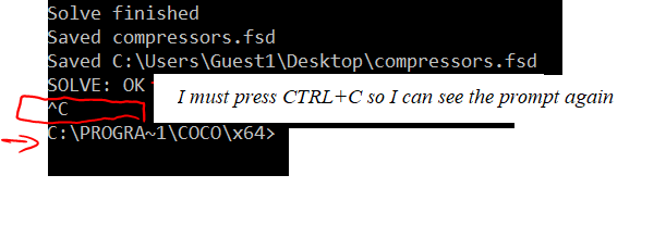 cmd after ctrl+C